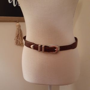 Vintage Fossil Leather Belt Brown S